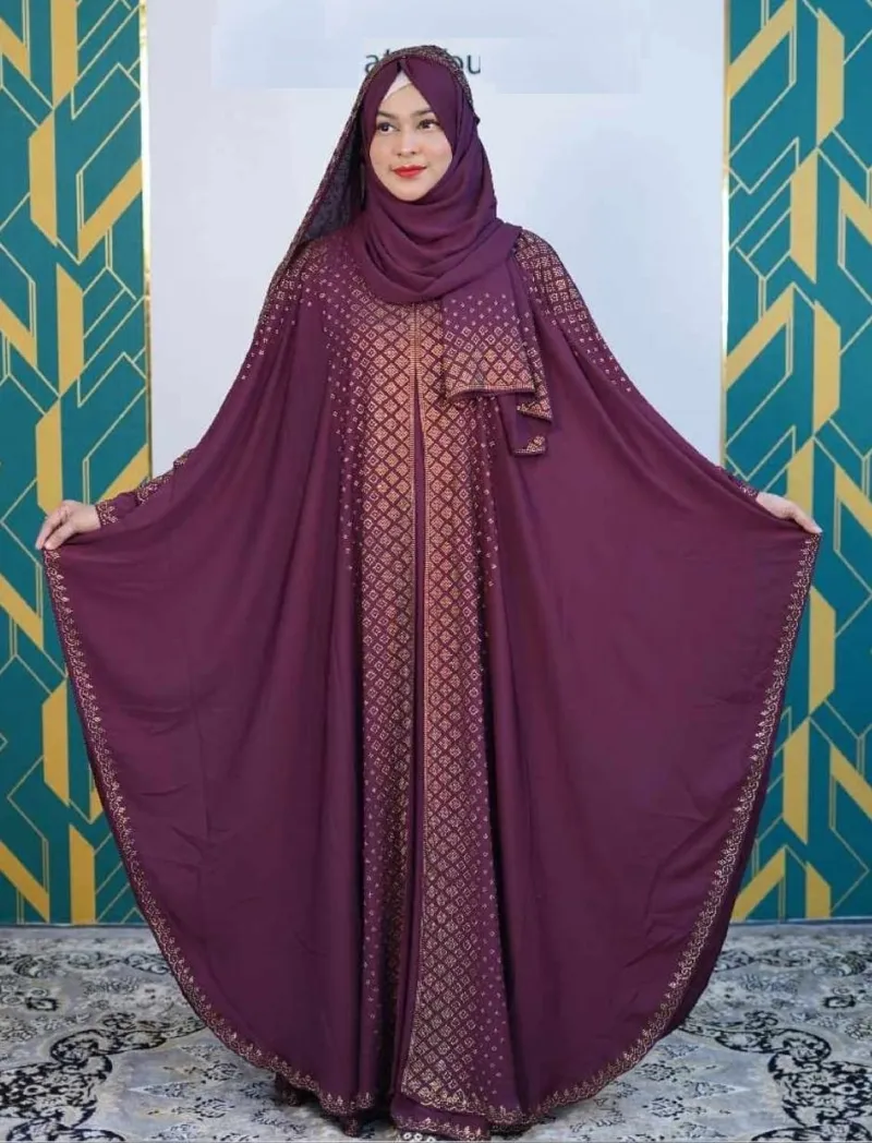 Arabia Full Borka with Stone Work, Lengths 52 to 56