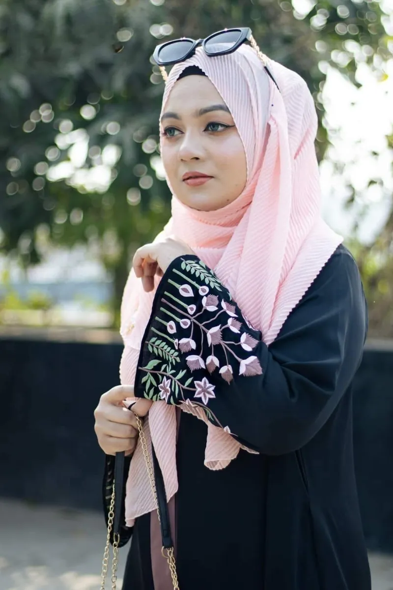 Women's Embroidered Abaya Borka, Sizes 50 to 58, 2 Colours