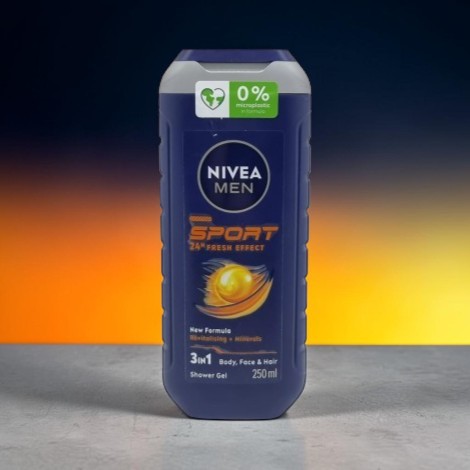 Nivea Men Sport 24h Fresh Effect Shower 3in1 Shower Gel 250ml (Germany)