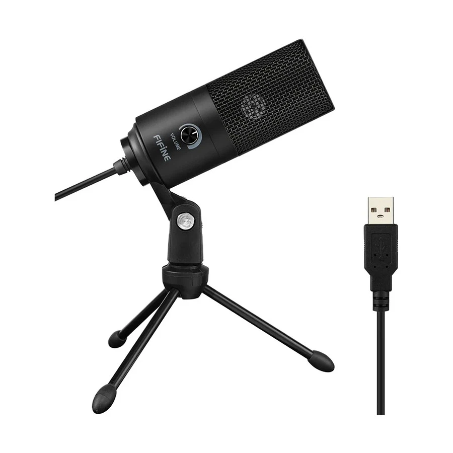 FIFINE K669B USB Condenser Microphone with Tripod Stand