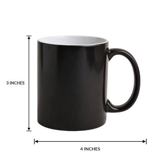 Customized Printed Magic Mug – Black