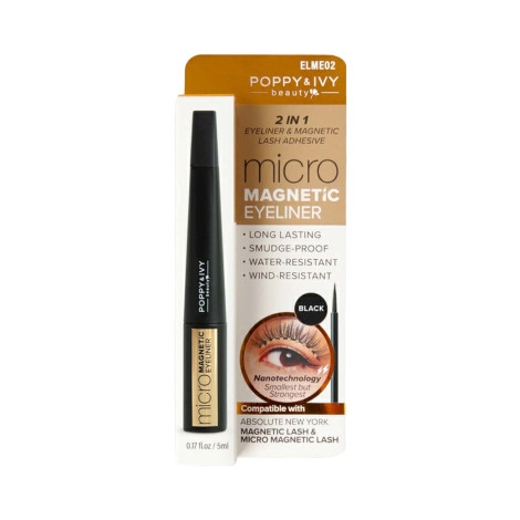 Absolute Newyork 2 in 1 Eyeliner & Magnetic Lash Adhesive - ELME02 Black (China)