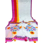 হাফ সিল্ক স্ক্রিন প্রিন্ট শাড়ি