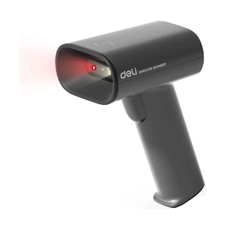 Deli ES228 1D/2D Corded Gray Barcode Scanner