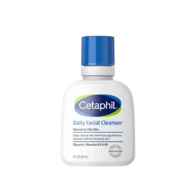 Cetaphil ডেইলি ফেসিয়াল ক্লিনজার, নরমাল থেকে অয়েলি ত্বকের জন্য 59ml