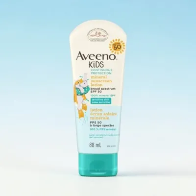 Aveeno Kids Continuous Protection মিনারেল সানস্ক্রিন লোশন SPF 50 88ml