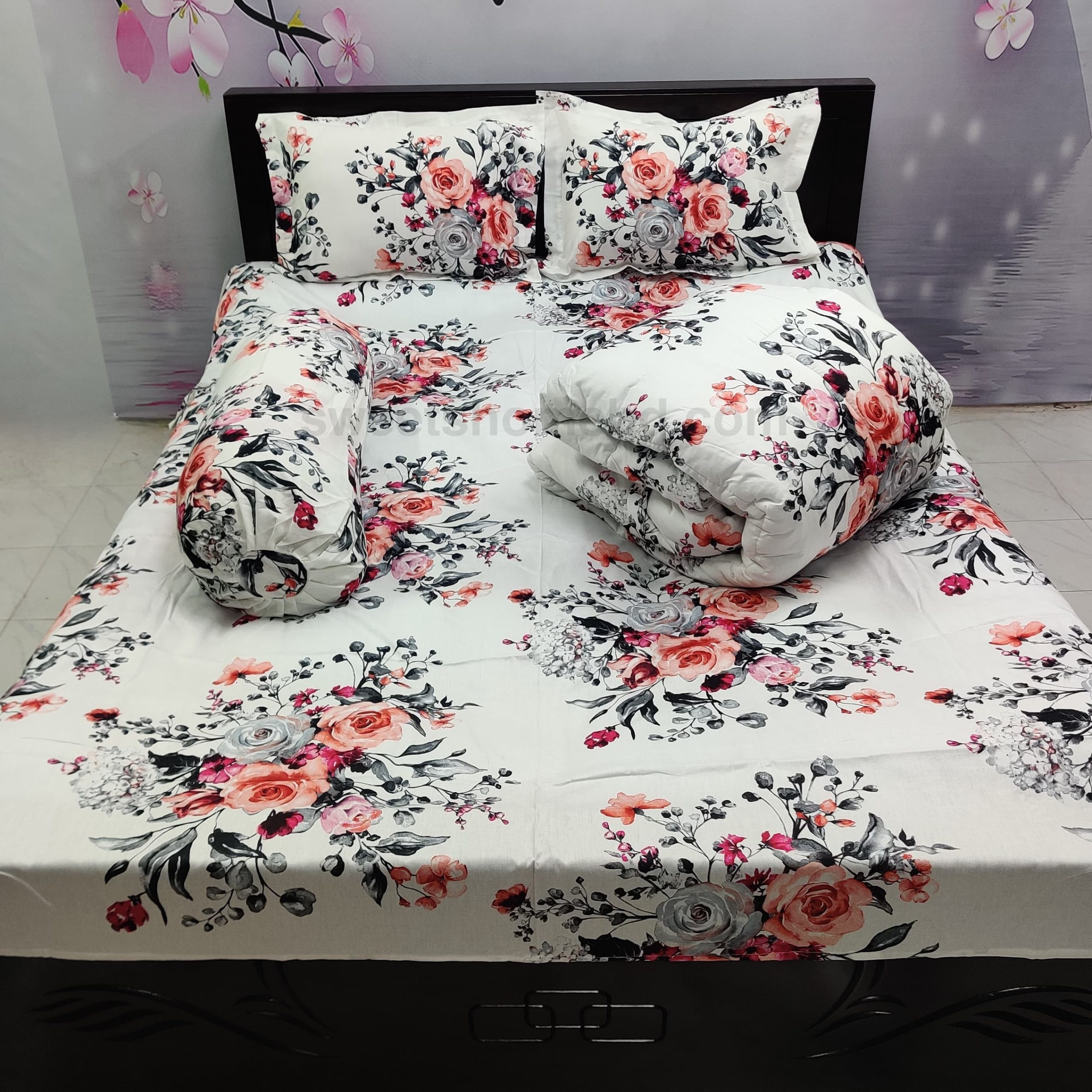 Winter Comforter Set, 5 Pieces, 10 oz Feather Touch Padding