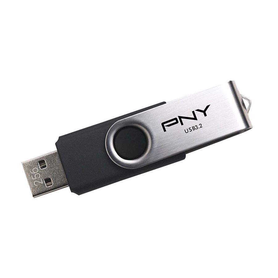 PNY Turbo Attache R 256GB USB 3.2 Silver & Black Pen Drive