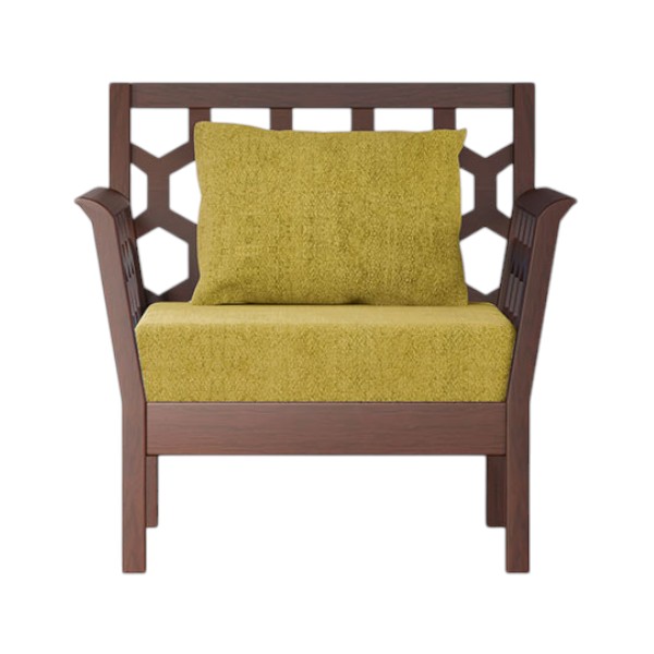 Regal Noor কাঠের সিঙ্গেল সোফা SSC-316-3-1-20 (ফেব্রিক SF-2120)