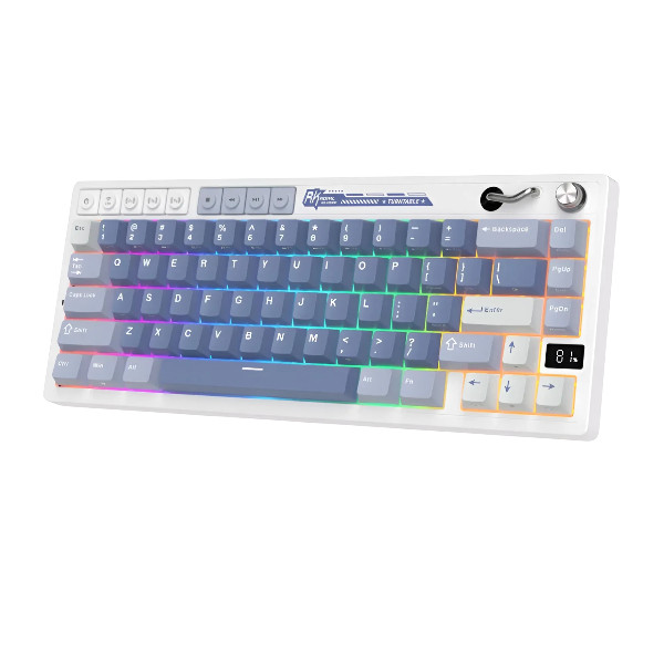 Royal Kludge RK M65 ট্রাই-মোড ওয়্যারলেস RGB মেকানিক্যাল কিবোর্ড – Ocean Blue