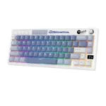 Royal Kludge RK M65 ট্রাই-মোড ওয়্যারলেস RGB মেকানিক্যাল কিবোর্ড – Ocean Blue