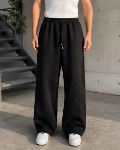 Men's Baggy Cotton Trousers, Sizes M to XL, 2 Colours