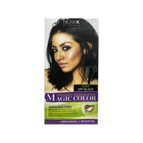 Nicka K Magic Color পার্মানেন্ট ক্রিম হেয়ার ডাই - TCW02 Off Black