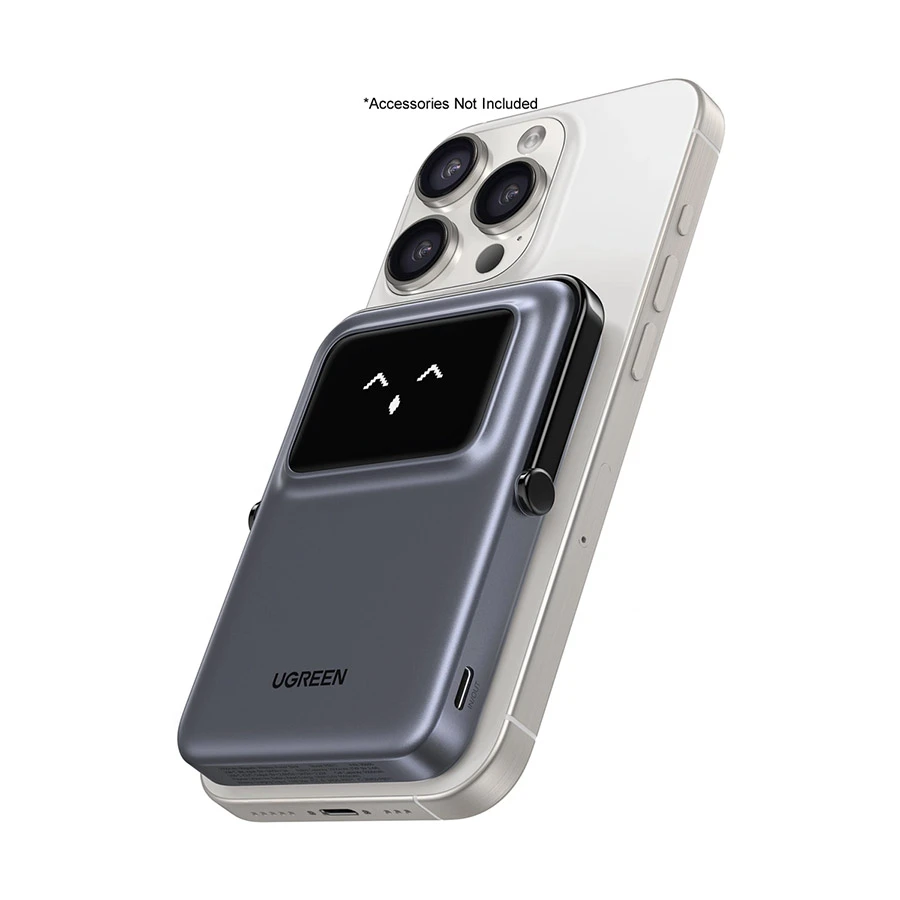 UGREEN PB571 Uno 5000mAh 20W MagSafe Qi Wireless Power Bank, Grey