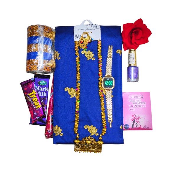 Attractive Saree Gift Combo Set