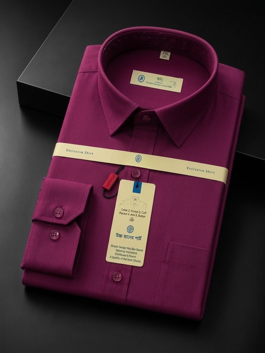 Men's Formal Shirt in Pure Cotton, Chest 42 to 48 Inch
