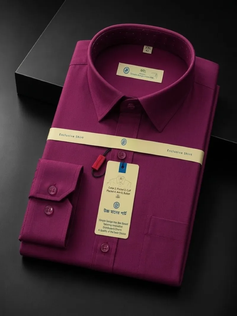 Men's Pure Cotton Formal Shirt, Sizes M to XXL