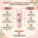 Kumano Cosme হর্স অয়েল ও সুবাকি অয়েল হেয়ার ক্রিম 160g