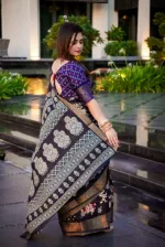 Dhupian Saree with Afsan and Screen Print, 13 Haath