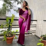 প্রিমিয়াম রেইনবো জর্জেট শাড়ি