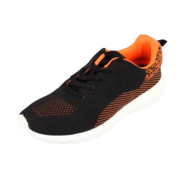 Walkar Light Weight Comfortable Breathable Material Sports Shoe for Men Navy Orange