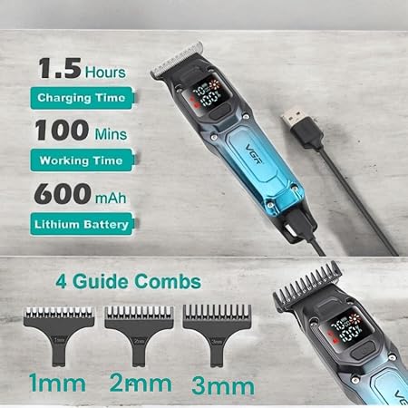 VGR V-964 Rechargeable Digital Display Professional Hair & Beard Trimmer