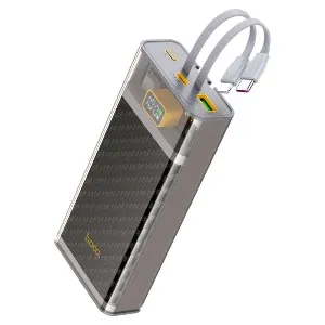 Hoco J104A 22.5W 20000mAh ফাস্ট চার্জিং পাওয়ার ব্যাংক বিল্ট-ইন কেবলসহ