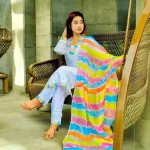 রংধনু লিনেন থ্রি পিস সেট