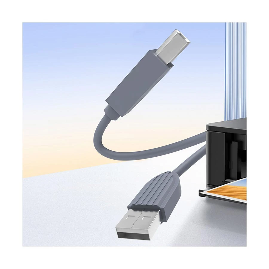 Yuanxin YUX-002 USB-A to USB-B Printer Cable 3 Meter Gray