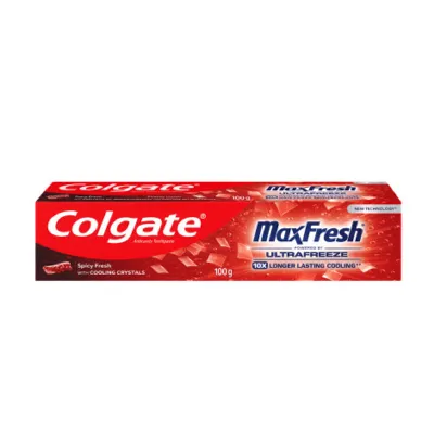 Colgate MaxFresh UltraFreeze Spicy Fresh কুলিং ক্রিস্টাল টুথপেস্ট 100ml
