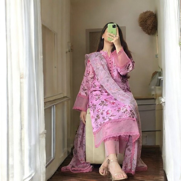 লিনেন থ্রি পিস সেট