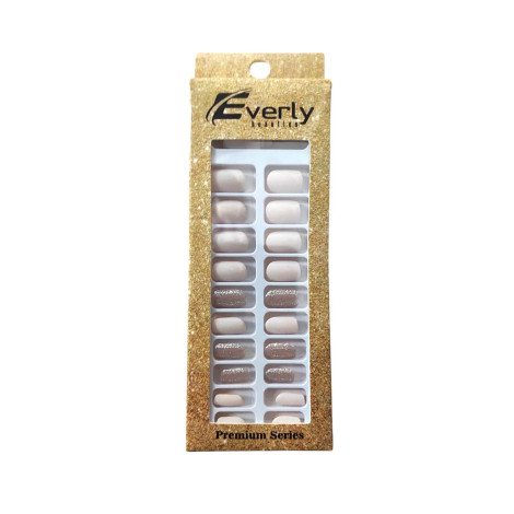 Everly Natural ফেক নেইল 24 পিস - H204