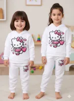 Baby Hoodie and Pant Set, One Side Brush, Sizes 1-2Y to 9-10Y