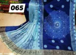 Block Print Dhupian Silk Saree with Embroidery, 13 Haath Long