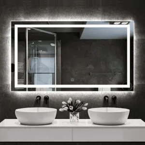 LED টাচ মিরর রেক্ট্যাঙ্গেল - হাই ইনটেনসিটি LED মিরর (24x36 ইঞ্চি)