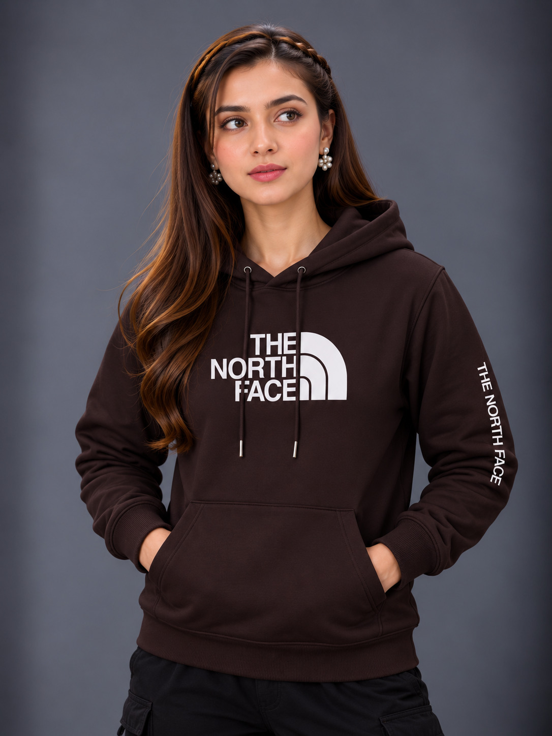 Women's Pure Cotton Semi Baggy Hoodie, 330-350 GSM, Sizes M to XL