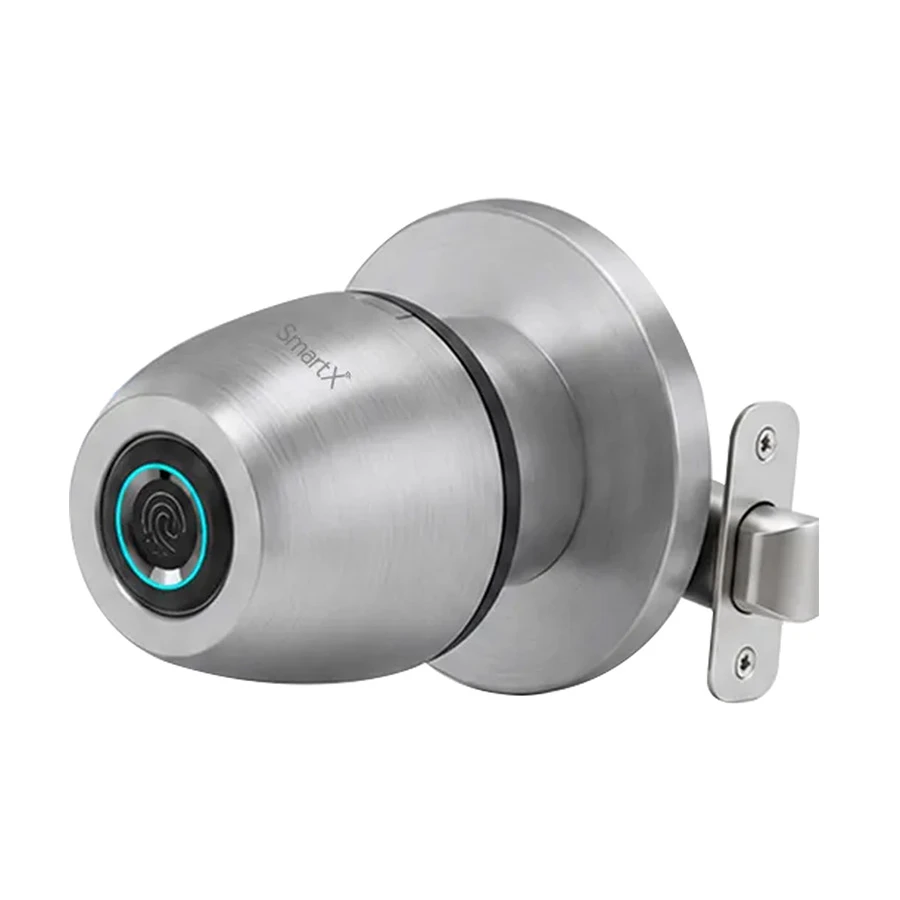 SmartX SX-R100 Fingerprint Silver Round Knob Smart Door Lock
