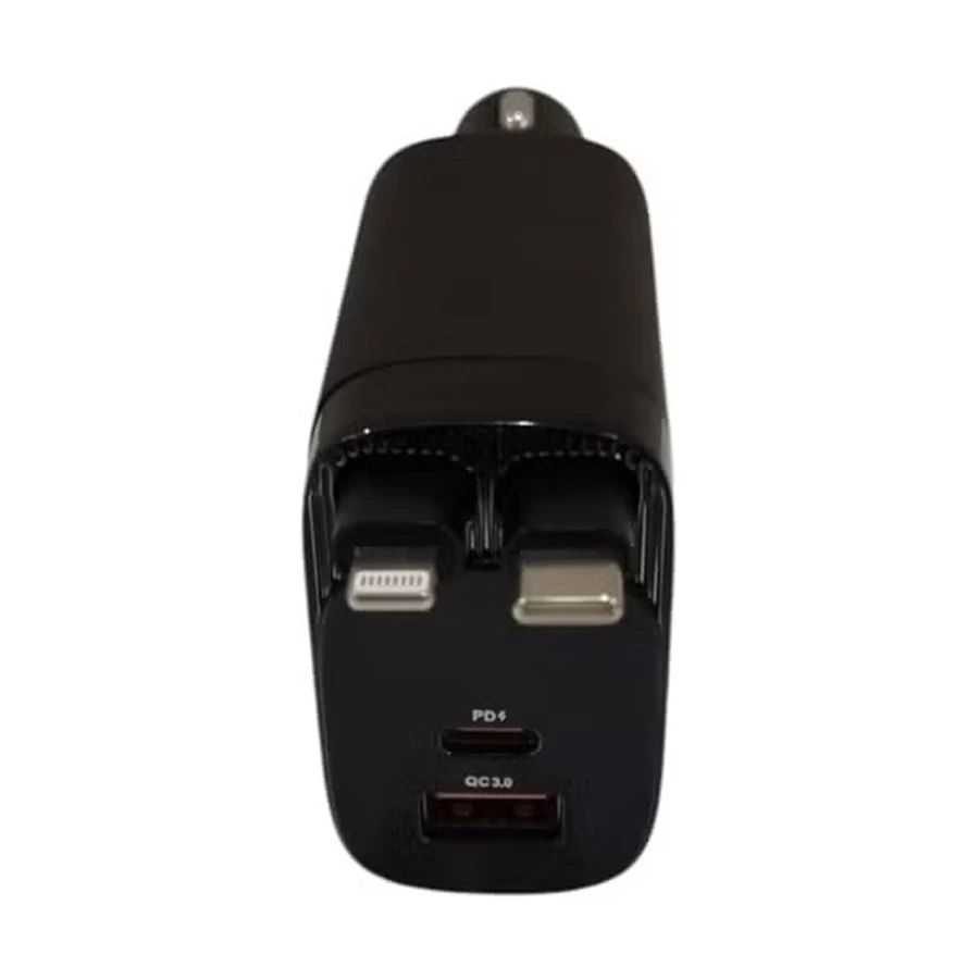 Onten OTN-CW72 36W Car Charger with Built-in Lightning & USB-C Cables