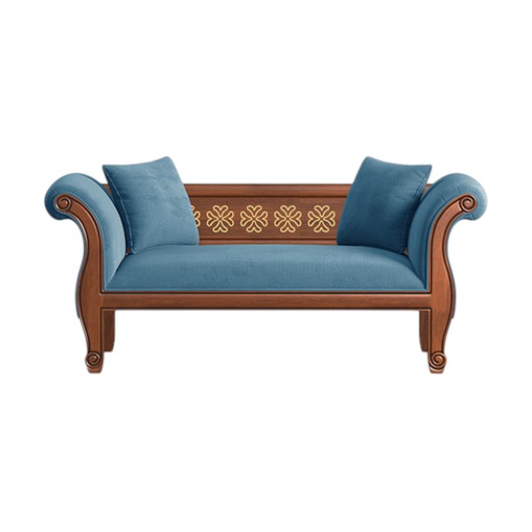 Regal FRANCISCO কাঠের ডাবল সোফা SDC-375-3-1-20 (ফ্যাব্রিক 2159)