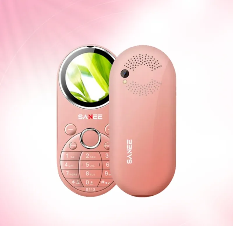 Sanee S113 ডুয়াল সিম বাটন ফোন - পিংক