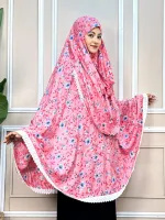 Viscose Cotton Hijab with Niqab, Front 45 and Back 50 Inch