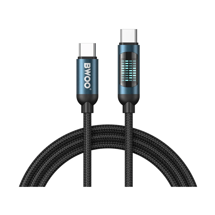 Bwoo BO-X304C-C 60W USB-C to USB-C Charging & Data Cable 1m Black