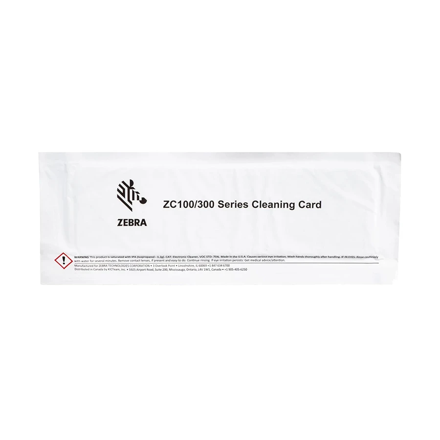 Zebra Cleaning Card Kit for ZC100/ ZC300 (1 PC Card)