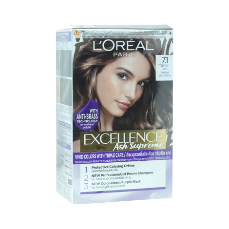 L'Oreal Excellence ক্রিম হেয়ার কালার 7.1 Beige Ash