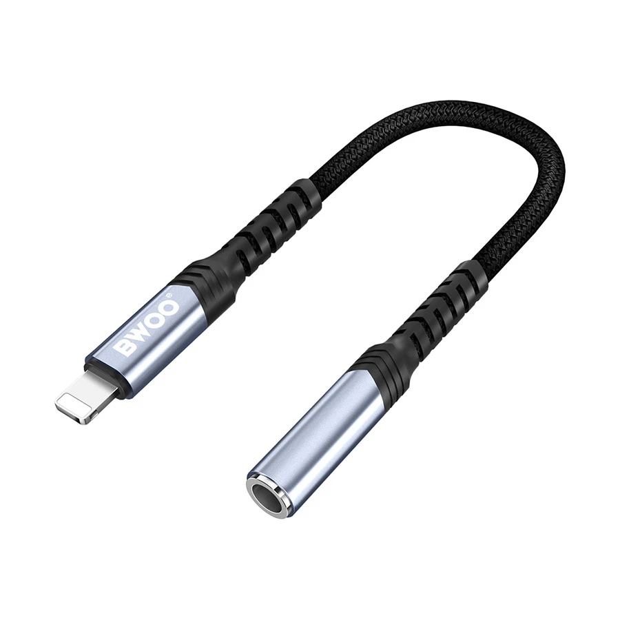 Bwoo BO-BZ48 Lightning Male to 3.5mm Female Audio Converter Black