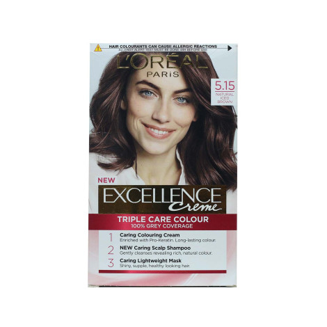 L'Oreal Excellence Creme ট্রিপল কেয়ার হেয়ার কালার - 5.15 Natural Iced Brown