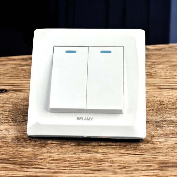 Belamy White 2 Gang 1 Way | BE-120-SW