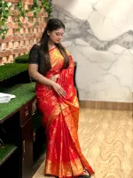 Katan Banarasi Saree, Full Body Zari Thread Work, No Blouse