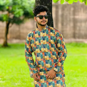 ডিজিটাল প্রিন্ট কটন পাঞ্জাবি