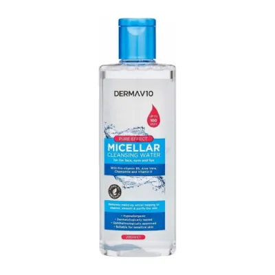 Derma V10 মাইসেলার ক্লেনজিং ওয়াটার 200 মিলি